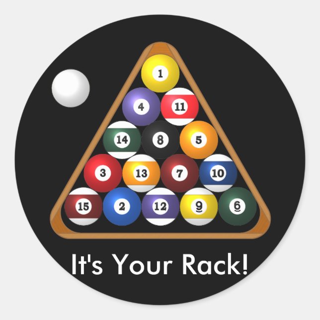 8-ball Rack stickers (Front)