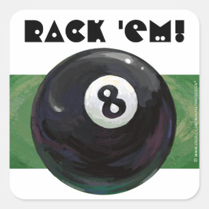 8 Ball Square Sticker