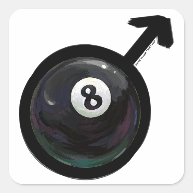 8 Ball Square Sticker (Front)