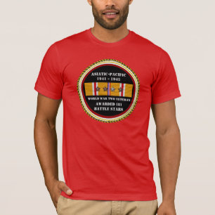 8 BATTLE STARS WWII Asiatic Pacific Veteran T-Shirt