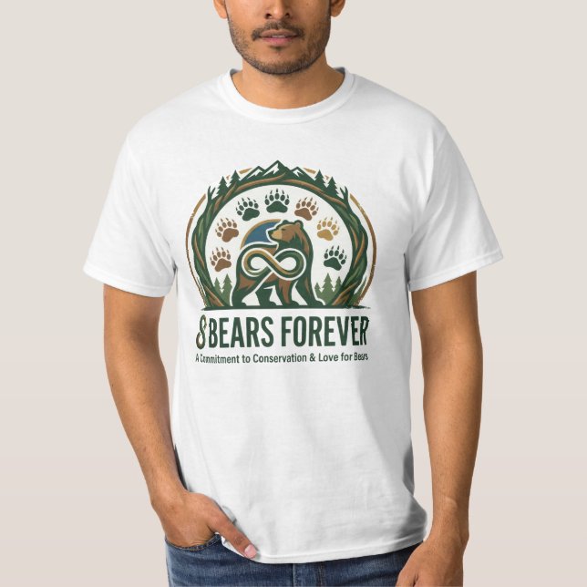 8 Bears Forever Earthtones. T-Shirt (Front)
