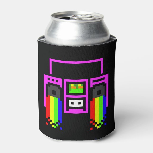 8 Bit Boom Box Can Cooler (Can Front)