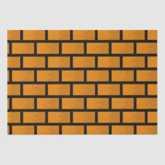 8 Bit Brick Wall Tissue Paper