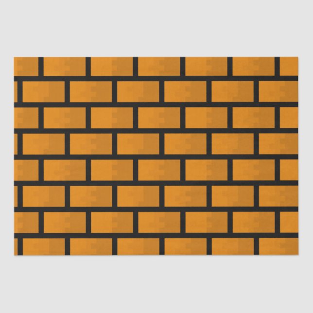 8 Bit Brick Wall Tissue Paper (Front)