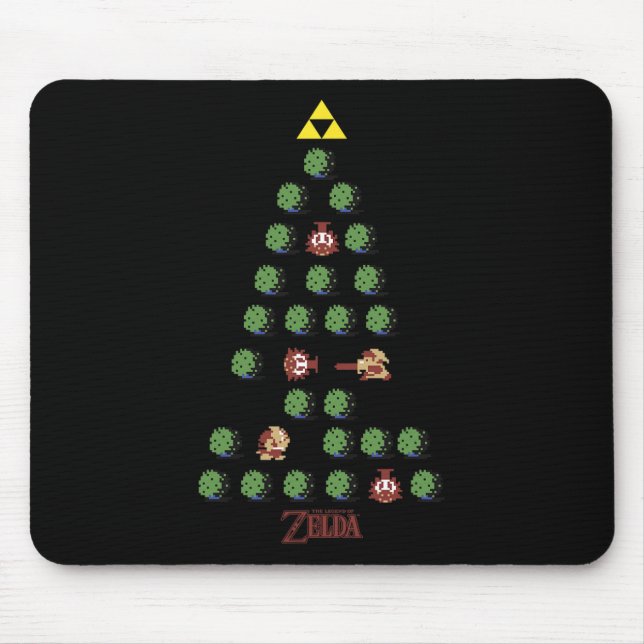 8-bit Christmas Tree  Mouse Mat (Front)