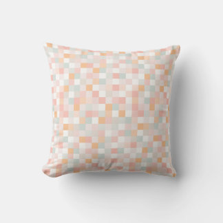 8-Bit Computer Game Pixel Rainbow Block Cushion