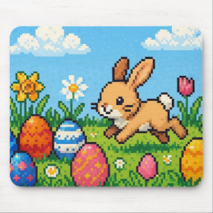 8 bit cute Easter bunny/rabbit Mouse Mat