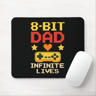 8-Bit Dad with Infinite Lives Mouse Mat