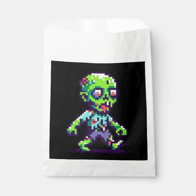 8-bit funny zombie Halloween  Favour Bags (Front)