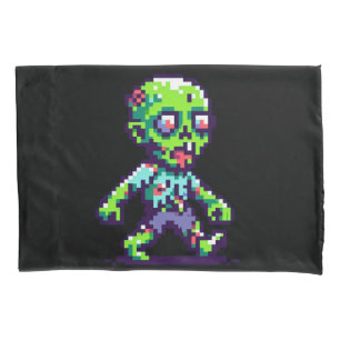 8-bit funny zombie Halloween Pillowcase