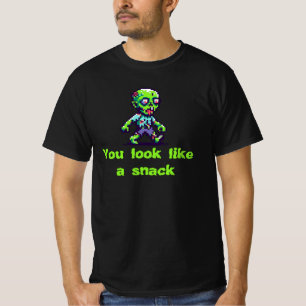 8-bit funny zombie Halloween T-Shirt