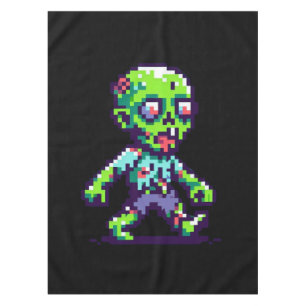 8-bit funny zombie Halloween Tablecloth