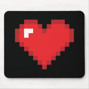 8 Bit Heart Mouse Mat