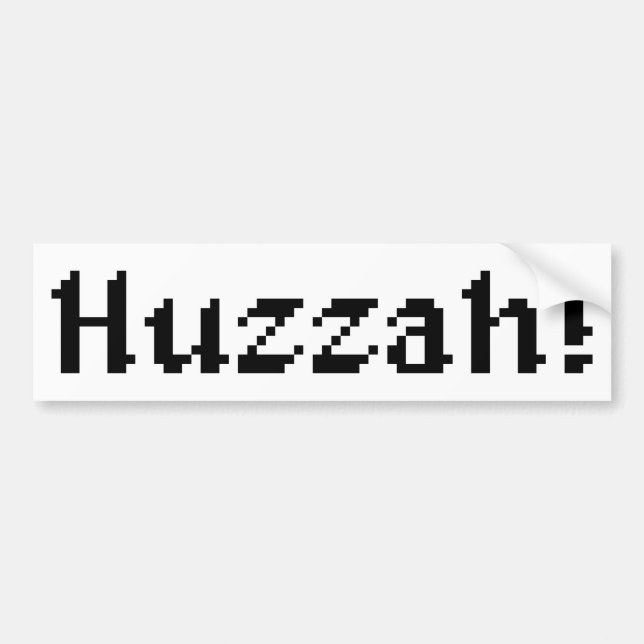 8 Bit Huzzah! Bumper Sticker (Front)