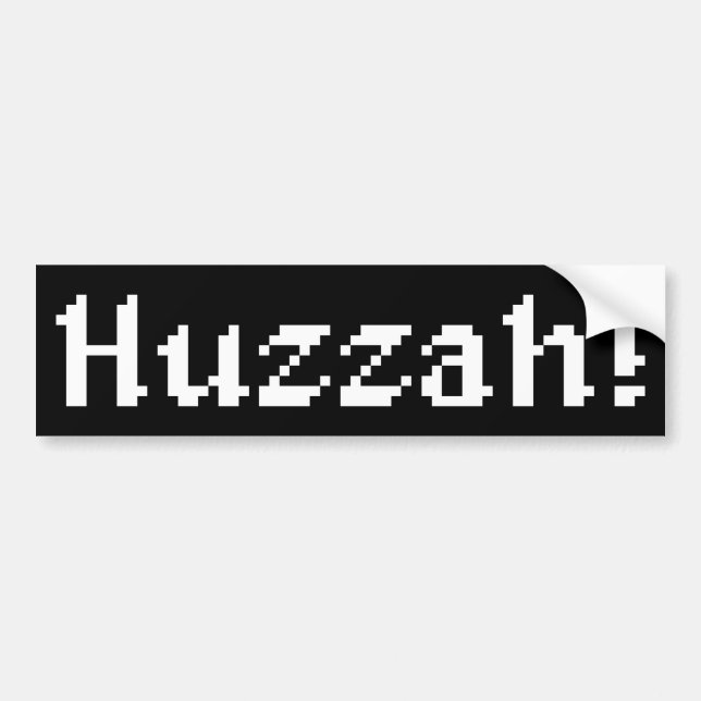 8 Bit Huzzah! Bumper Sticker (Front)