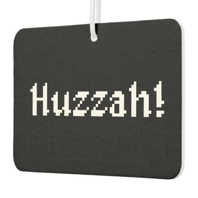 8 Bit Huzzah! Car Air Freshener (Left)