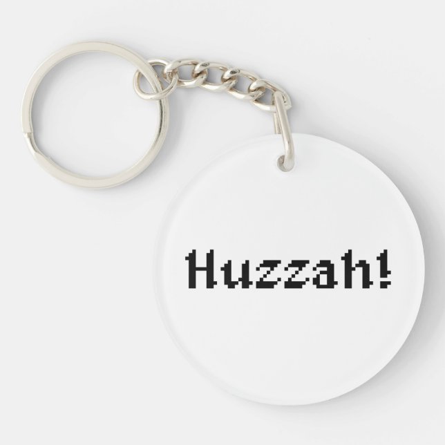 8 Bit Huzzah! Key Ring (Front)