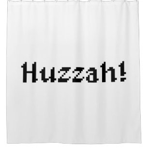 8 Bit Huzzah! Shower Curtain