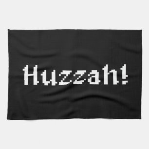 8 Bit Huzzah! Tea Towel