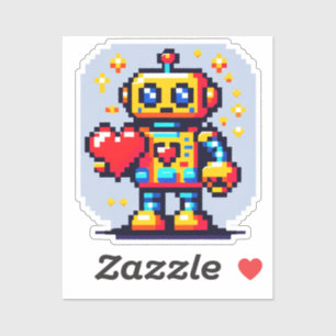 8-Bit Love Robot: Heart in Pixels