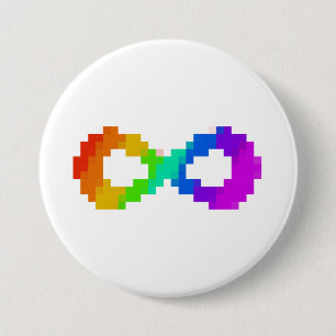 8-Bit Neurodiversity Symbol 7.5 Cm Round Badge
