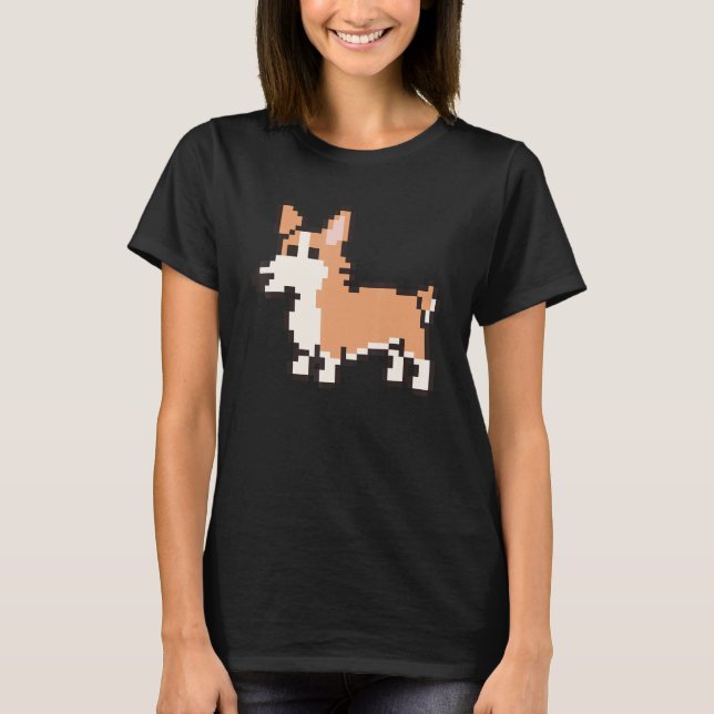 8 Bit Pixel Corgi T-Shirt (Front)