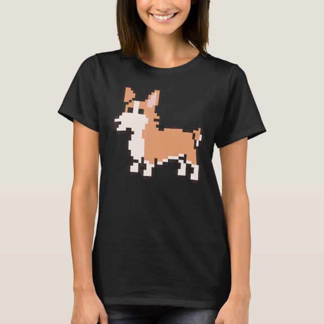 8 Bit Pixel Corgi T-Shirt (Front)
