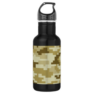 8 Bit Pixel Digital Desert Camouflage / Camo 532 Ml Water Bottle