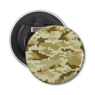 8 Bit Pixel Digital Desert Camouflage / Camo Bottle Opener