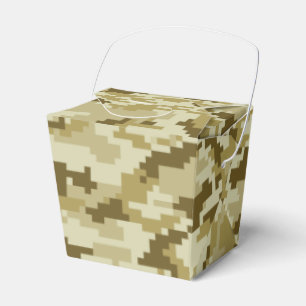 8 Bit Pixel Digital Desert Camouflage / Camo Favour Box