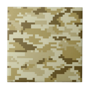 8 Bit Pixel Digital Desert Camouflage / Camo Tile