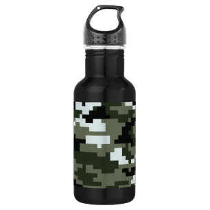 8 Bit Pixel Digital Urban Camouflage / Camo 532 Ml Water Bottle