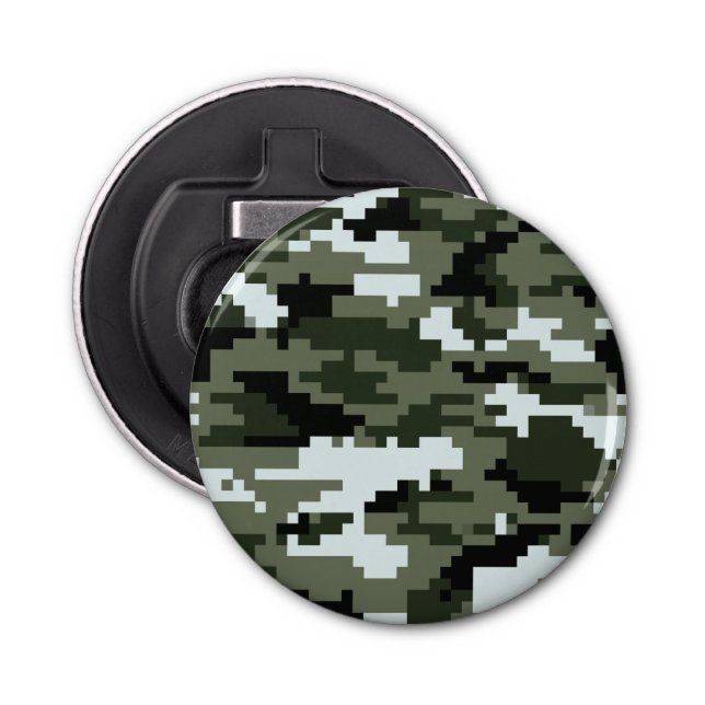 8 Bit Pixel Digital Urban Camouflage / Camo Bottle Opener (Front)