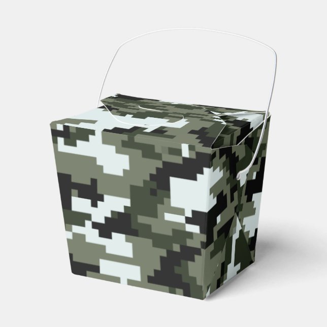 8 Bit Pixel Digital Urban Camouflage / Camo Favour Box (Front Side)