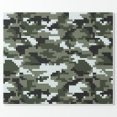 8 Bit Pixel Digital Urban Camouflage / Camo Wrapping Paper (Flat)