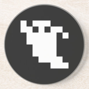 8 Bit Pixel Ghost Coaster