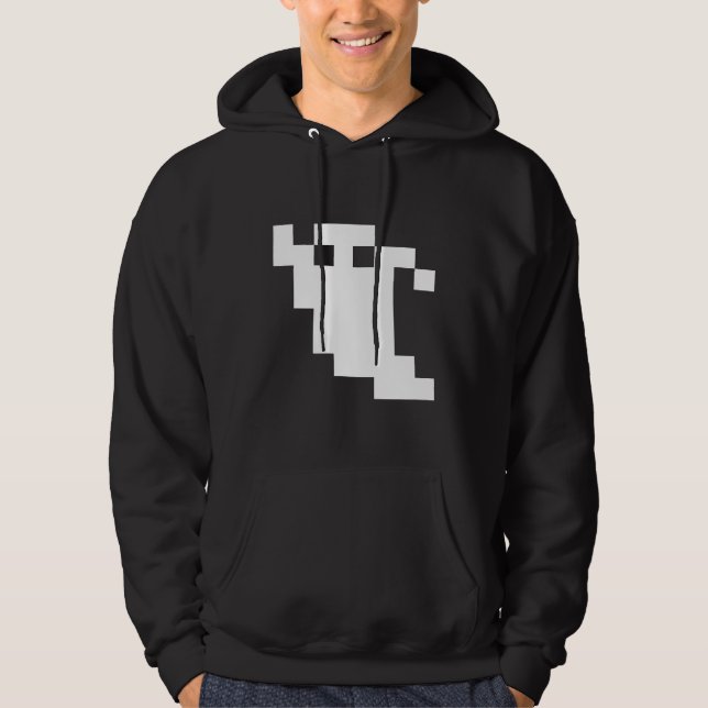 8 Bit Pixel Ghost Hoodie (Front)