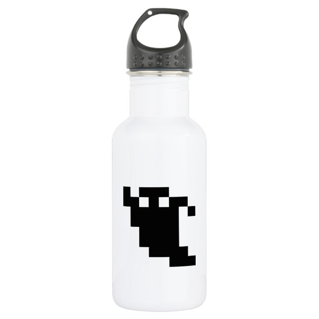 8 Bit Pixel Ghost Shadow 532 Ml Water Bottle (Front)