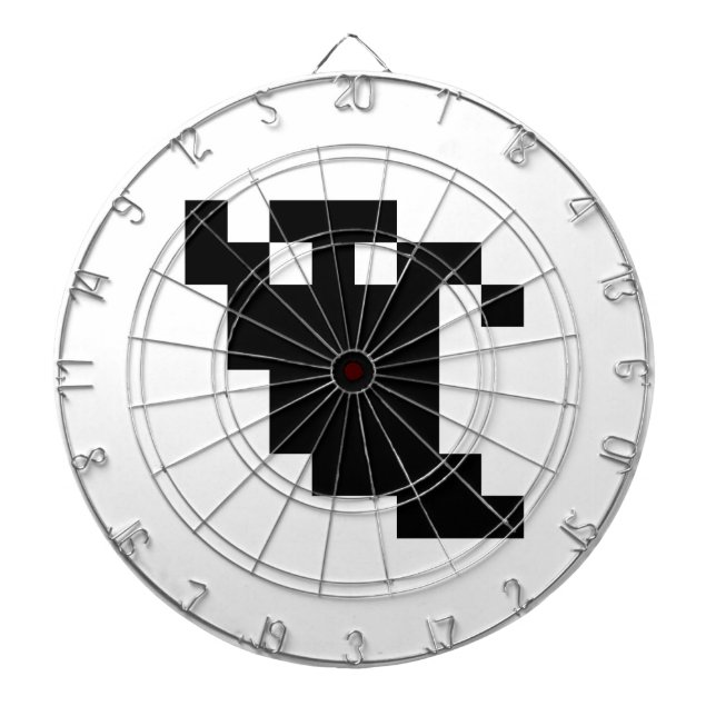 8 Bit Pixel Ghost Shadow Dartboard (Front)