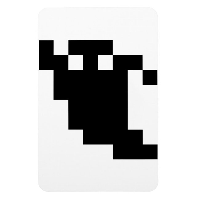 8 Bit Pixel Ghost Shadow Magnet (Vertical)