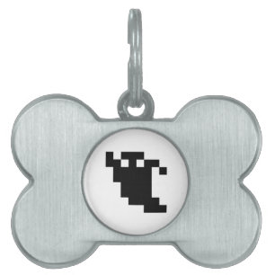 8 Bit Pixel Ghost Shadow Pet Tag