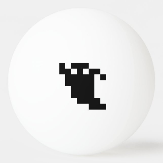 8 Bit Pixel Ghost Shadow Ping Pong Ball (Front)