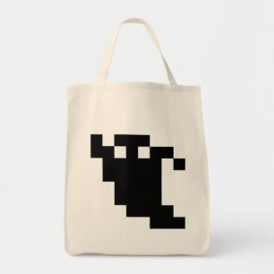 8 Bit Pixel Ghost Shadow Tote Bag