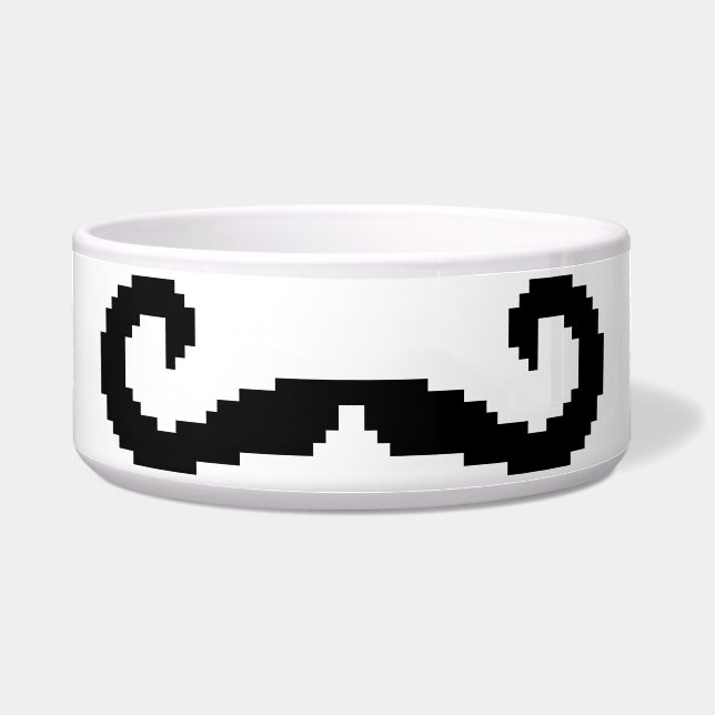 8 Bit Pixel Handlebar Moustache (Front)