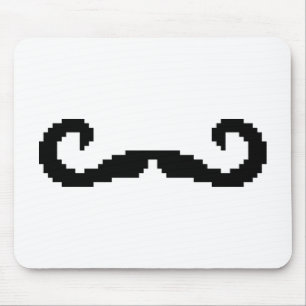 8 Bit Pixel Handlebar Moustache Mouse Mat