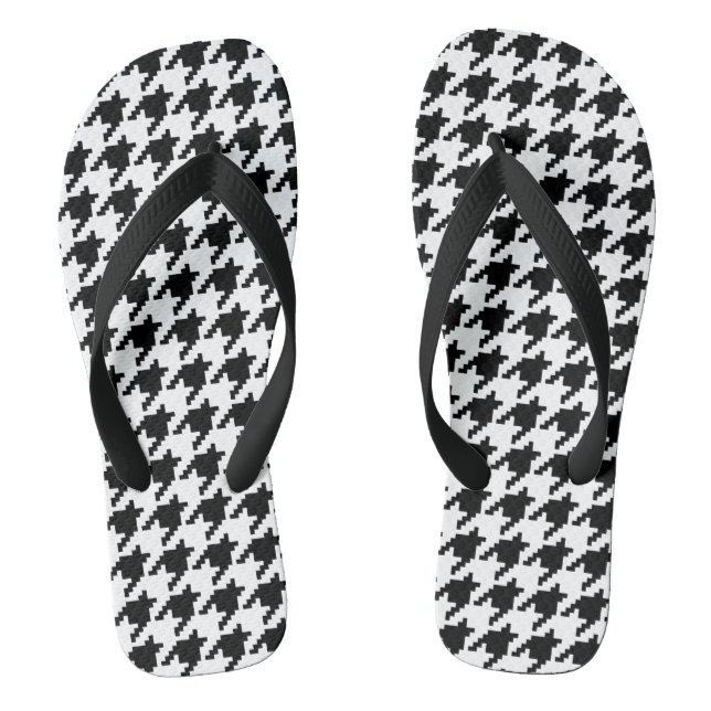 8 Bit Pixel Houndstooth Check Pattern Flip Flops (Footbed)