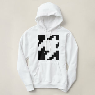 8 Bit Pixel Houndstooth Check Pattern Hoodie