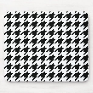 8 Bit Pixel Houndstooth Check Pattern Mouse Mat
