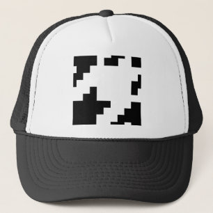 8 Bit Pixel Houndstooth Check Pattern Trucker Hat