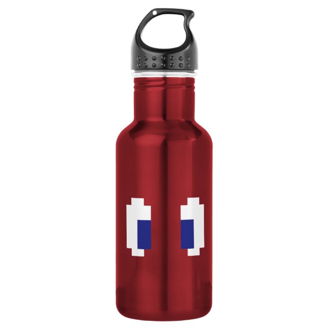 8 Bit Pixel Manga Eyes 532 Ml Water Bottle (Front)